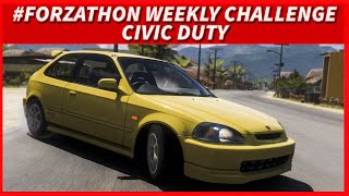 FH5 Forzathon Weekly Challenge CIVIC DUTY [upl. by Goltz981]