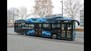 Elektrobus Mitfahrt im neuen VGFICB Solaris Urbino 12 Electric Wagen 233 auf der Linie 75 [upl. by Oynotna]