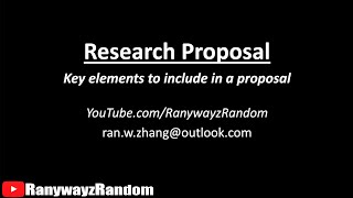 How To Write A Research Proposal 11 Things To Include In A Thesis Proposal [upl. by Gilemette856]