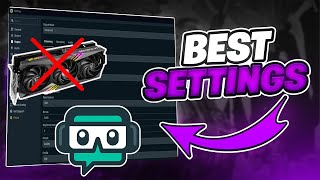 BEST STREAMLABS RECORDING SETTINGS FOR LOW END PC 🔥 NO GPU NEEDED ✔️ [upl. by Annay]