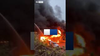 Fuel tanker bursts into flames [upl. by Bern336]