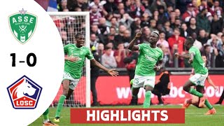 St Etienne vs Lille 10  highlights  France ligue 1 [upl. by Nehgem]