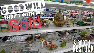 SOLD  GOODWILL on a Time Crunch  Thrift With Me and Restock the Booth  Reselling [upl. by Lectra]