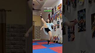 ‼️Uchi mawashi geri tutorial ‼️karate tutorial fighting girlpower [upl. by Ahsilra636]