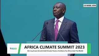 quotWelcome to the futurequot President Ruto makes opening remarks at the Africa Climate Summit [upl. by Loggia28]