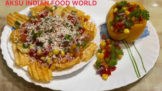 Cheesy Nachos and lays with sweet corn 🌽 and veggies  lays chat  Quick snacks 😋 youtubeshorts [upl. by Warder]