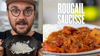 Faire un rougail saucisse de A à Z   riz parfait 🥘🔥 [upl. by Acinom]