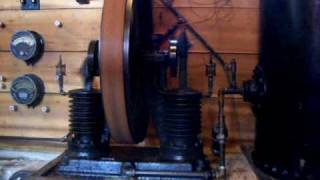 Antique Air Compressor on Line Shaft [upl. by Falo]