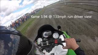 TD outlaw at haydays 394  133mph in 500 feet Stock 1100 turbo CC record [upl. by Andris]