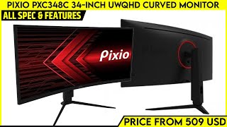 Pixio PXC348C 34inch UWQHD Curved Gaming LCD Launched With 144Hz  1ms  All Spec Features [upl. by Enobe]