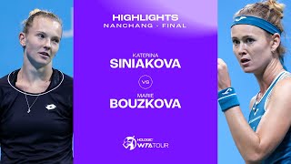 Katerina Siniakova vs Marie Bouzkova  2023 Nanchang Final  WTA Match Highlights [upl. by Holli470]