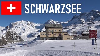 🇨🇭 Zermatt  Schwarzsee Ski Area at Matterhorns Foot Switzerland March 2022 [upl. by Owen]