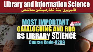 Cataloguing amp RDABS Library sciencecourse code 9209LIS Urdu [upl. by Eboj]