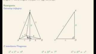Podstawą ostrosłupa ABCS jest trójkąt równoboczny [upl. by Careaga888]