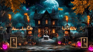 Cozy Autumn Village Halloween Ambience🎃 Relaxing Spooky Sounds amp Night Sounds White Noise for Sleep [upl. by Nortna14]