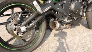 exhaust sound motorbike kawasaki er6n delkevic [upl. by Menendez]