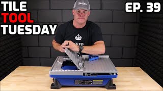 New Kobalt Sliding Tabletop Tile Saw Review [upl. by Rhodes228]