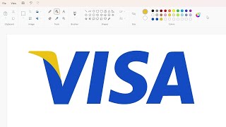 How to draw the Visa logo using MS Paint  How to draw on your computer [upl. by Rimahs721]