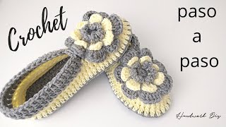 ✅ Zapatos a crochet fáciles de tejer paso a paso [upl. by Ozmo]