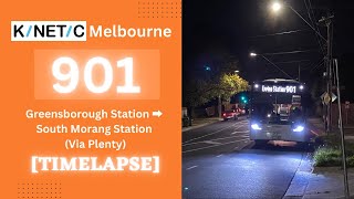 Memories Smartbus Route 901 Greensborough Station  South Morang Station Timelapse [upl. by Eilojne]