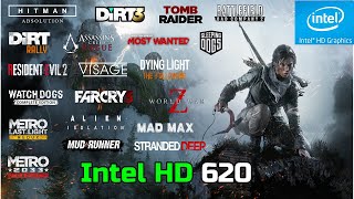 Intel HD 620  20 Games Tested  4GB RAM [upl. by Draillih]