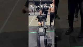 Rowing With Intensity crossfitter crossfit fitnessmotivation workoutmotivation [upl. by Nnarefinnej]