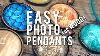 Make Glass Photo Pendants  EASY HowTo Cabochon Necklace [upl. by Archibald]