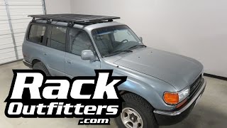 Toyota Land Cruiser with Rhino Rack RL Pioneer Platform Tray Roof Rack Cargo System [upl. by Hackett590]