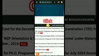 ignou hallticket download for December exam 2024 ignouhallticket [upl. by Acessej45]