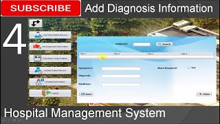 4 Hospital Management System in java  Add Diagnosis Information JFrame Mysql Database Netbeans [upl. by Ulah]