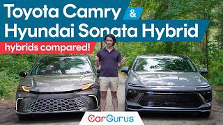 2025 Toyota Camry vs 2024 Hyundai Sonata Hybrid Hybrids Compared [upl. by Ylicec592]