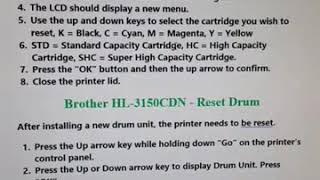 Brother HL3150CDN Toner Drum Belt  etc Reset كيف تصفير [upl. by Gabriell]