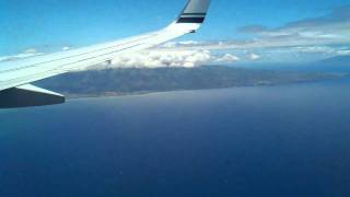 Maui descent into Kahului airport  Maui Hawaii [upl. by Ynahirb]