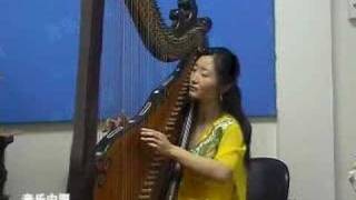 箜篌演奏清明上河圖段落1 Konghou chinese harp performance [upl. by Retsek]