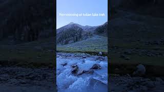 Peaceful morning at tulian lake ⛰️ 🌄 trek kashmir jannat best srinagar mountains pahalgam [upl. by Mal]