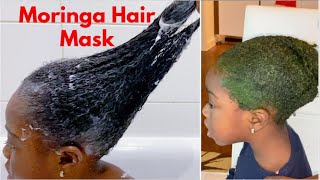 DIY MORINGA HAIR MASK FOR MAXIMUM HAIR GROWTHGROW YOUR HAIR FAST [upl. by Gaiser]