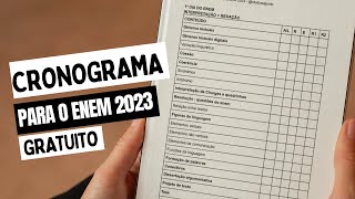 CRONOGRAMA GRATUITO PARA O ENEM 2023 [upl. by Jasen]