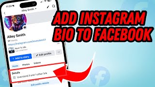 how to add instagram link to facebook bio [upl. by Ydnyc]