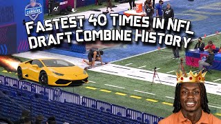 Fastest 40 Yard Dash Times in NFL Draft Combine History [upl. by Olenolin]