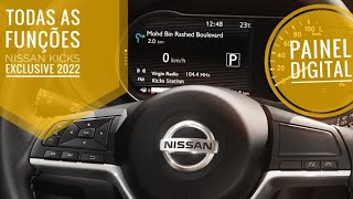 Todas as Funções do Painel Digital do NISSAN KICKS EXCLUSIVE 2022 [upl. by Adiarf]