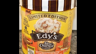 Edy’s  Dreyers Slow Churned Peanut Butter Cookie Dough Ice Cream Review [upl. by Einafpets]