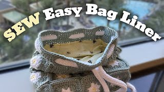 How to Sew a Bag Liner  No Sew Option [upl. by Aemat]