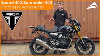 Triumph Speed 400 amp Scrambler 400X Development Plans  Prototype Hugger [upl. by Otirecul114]