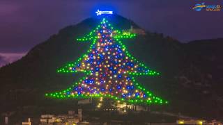 A Gubbio l’albero di Natale più grande del mondo 2018 [upl. by Dnalkrik]