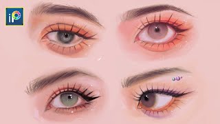 How to draw EYES on ibisPaintx🎨  step by step [upl. by Weight]