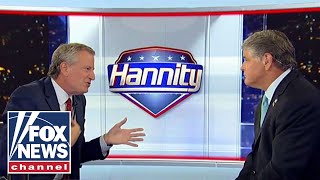 Hannity grills NYC Mayor De Blasio in explosive interview [upl. by Anaila]