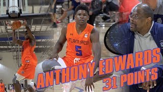 Anthony Edwards Drops 31 Points in front of Patrick Ewing Raw Highlights [upl. by Sihun]