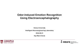 저널미팅 OdorInduced Emotion Recognition Using Electroencephalography [upl. by Hazlett77]