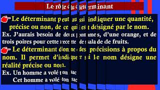 reconnaitre le déterminant et son rôle  les déterminants simples et les déterminants complexes [upl. by Azerila411]