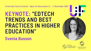 Svenia Busson Edtech Trends and Best Practices in Higher Education [upl. by Roxanna]